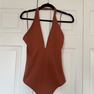 Rust Halter Neck Bodysuit